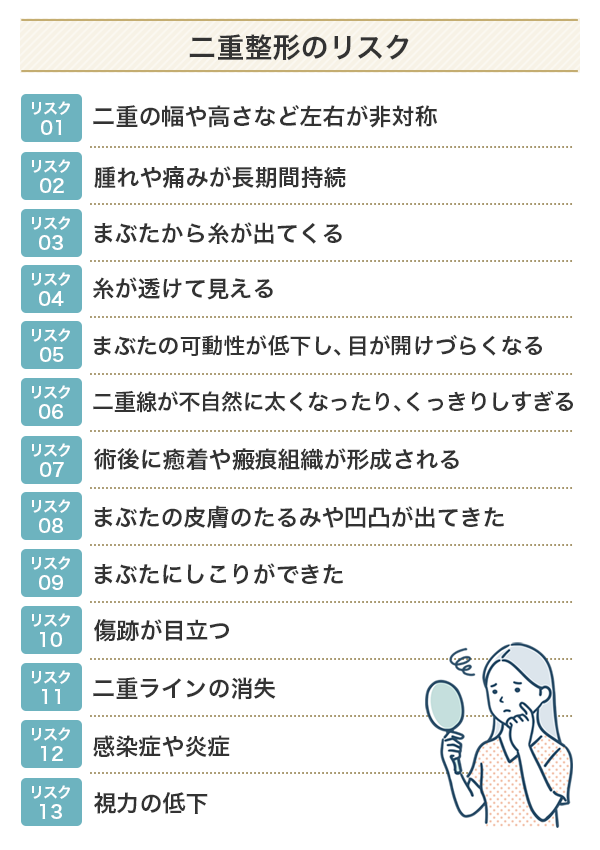 失敗しないために知っておきたい二重整形のリスク