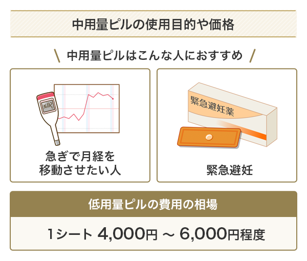 中用量ピルが処方されるケースと費用の相場